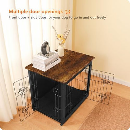 DWANTON 27" Dog Crate Furniture, Dog Kennel Indoor, - Image 2