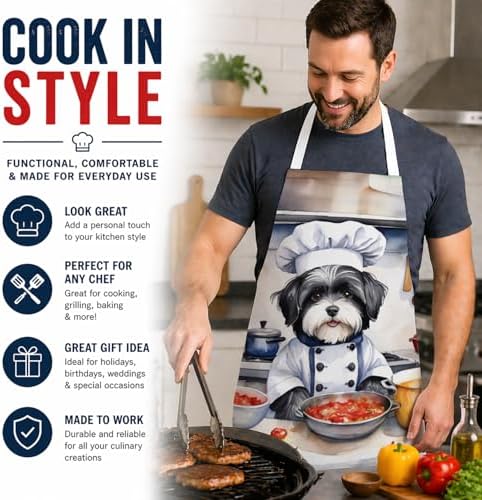 Caroline's Treasures Havanese The Chef Apron Cooking Kitchen Server Baking - Image 2