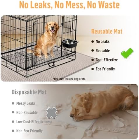Silicone Dog Bed Mat 50"x 35" Crate Mat - Image 3
