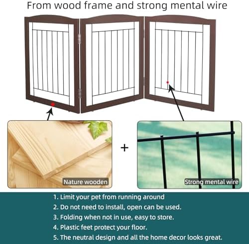 ZJSF Freestanding Foldable Dog Gate - Image 6