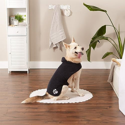 Bone Dry Pet Robe Collection Embroidered Absorbent Microfiber Bath Robe - Image 5