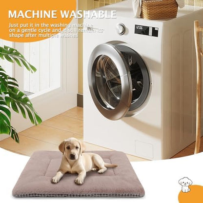 Reversible Dog Bed Mat with Plush and Corn Velvet, Soft Warm Pet Cushion - Image 6
