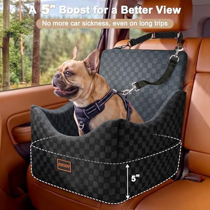 JOEJOY Elevated Dog Car Seat for Small/Medium Dogs up to 35 lbs, Memory Foam - Image 2