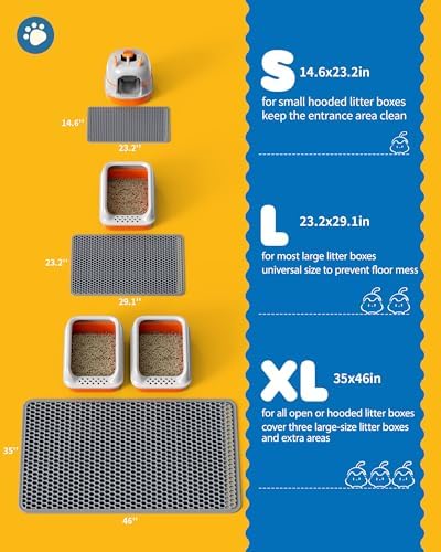 Powools Cat Litter Mat, 46 x 35 in, Waterproof - Image 6