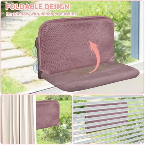 2 Pack Cat Window Perch, Cat Window Hammock Cordless Foldable Window Bed - Image 5