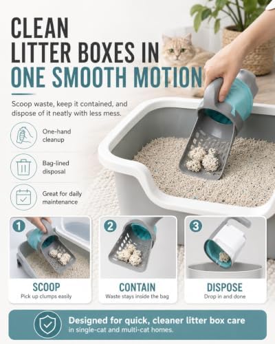 3 in 1 Cleaning Shovel for Cat Litter Kitty Scoop - Image 3