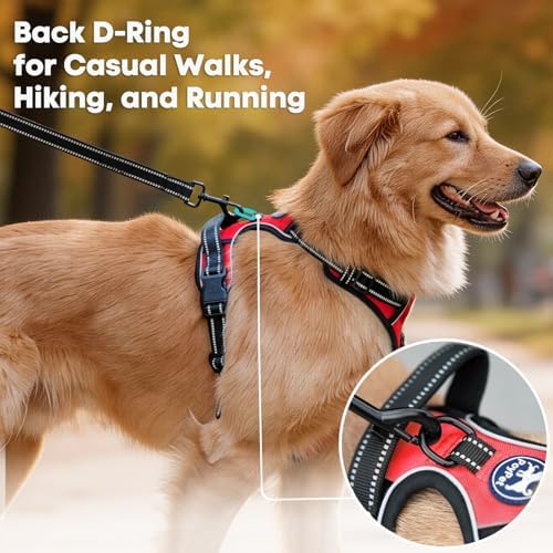 PoyPet No Pull Dog Harness Medium, Reflective Vest - Image 3