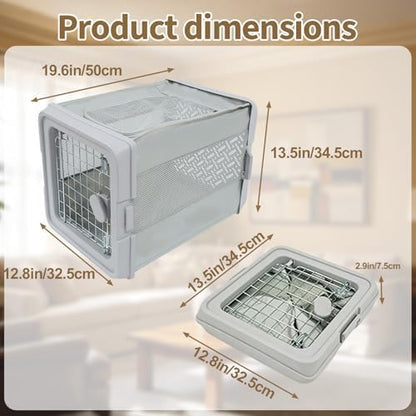 Collapsible Hard Cat Carrier & Small Dog Crate, Pet Carrier Travel - Image 2