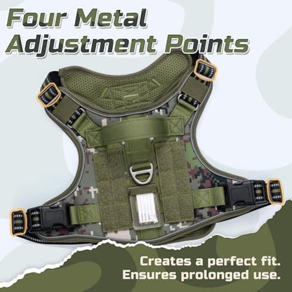 rabbitgoo Tactical Dog Harness for Large, No Pull Military Service Vest - Image 5