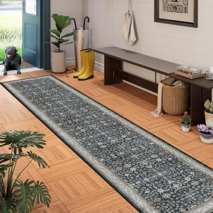 Floral Hallway Runner Rug 2x10 for Kitchen Bathroom by WelcometoBabovid