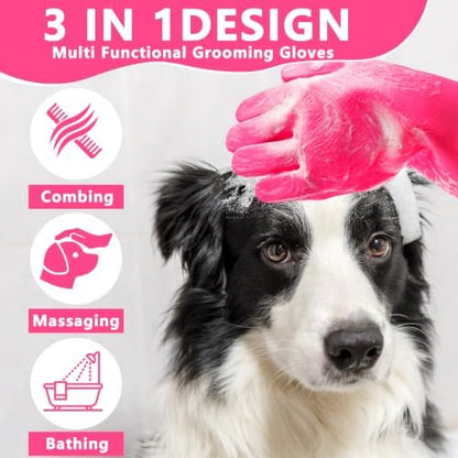 Pet Grooming Gloves—Dog Washing Gloves - Image 3