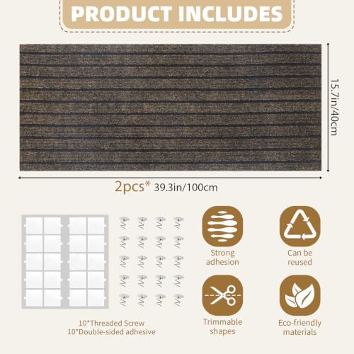 2Pack Cat Scratch Furniture Protector, Self-Adhesive Climbing Carpet Mat - Image 6
