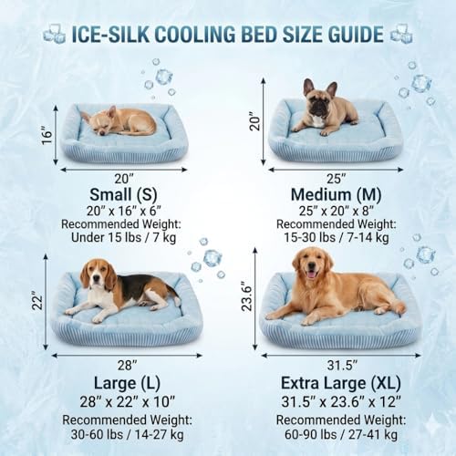 Cooling Dog Bed for Large Medium Small Dogs, Breathable Dog Cooling Mat - Image 4