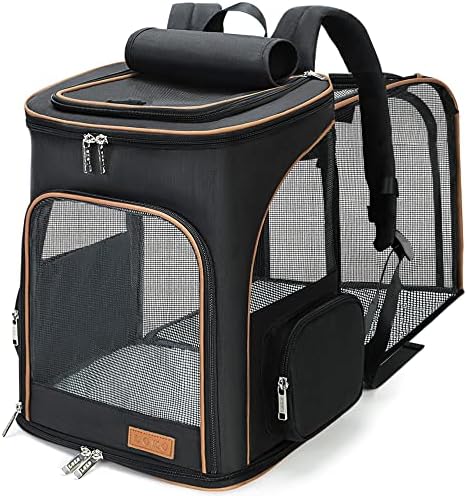 Lekereise Large Cat Backpack Carrier Expandable Pet Carrier Backpack by Lekereise