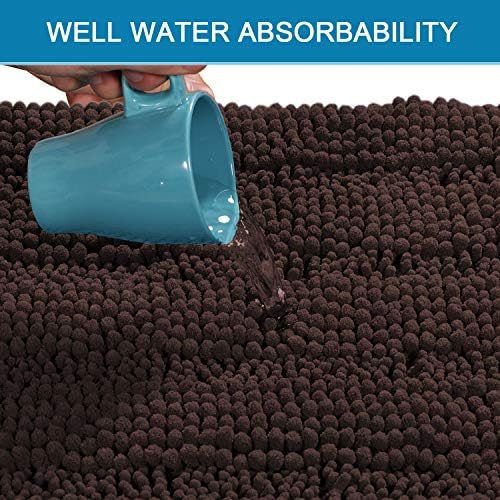 H.VERSAILTEX Bath Rugs for Bathroom Non Slip Bath Mats Extra Thick Chenille - Image 5