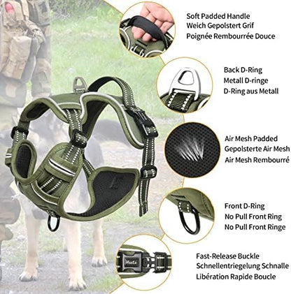 HEELE Dog Harness, Dog Harness for Small Medium Large Dogs No Pull Adjustable - Image 2