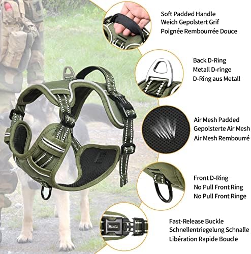 HEELE Dog Harness, Dog Harness for Small Medium Large Dogs No Pull Adjustable - Image 2