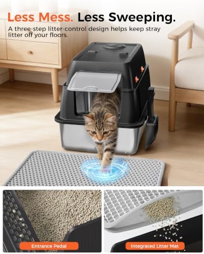 GTPLAYER XXL Stainless Steel Cat Litter Box - Image 3