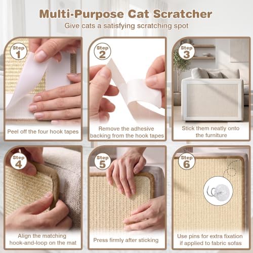 Sisal Cat Scratching Mat: 31.5"x23.6" Large Scratch-Resistant Pad - Image 7