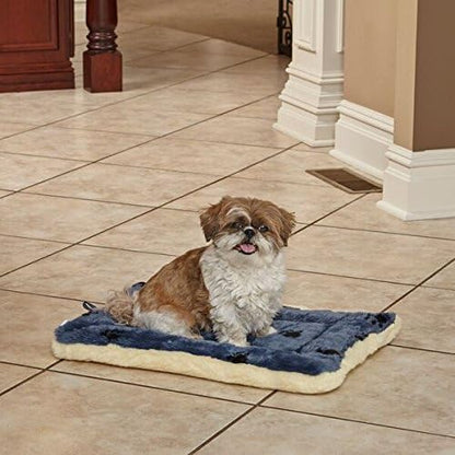 MidWest Homes for Pets XXS QuietTime Reversible Paw Print Pet Bed, Soft Faux - Image 3