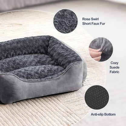 JOEJOY Rectangle Dog Bed for Large Medium Small Dogs - Image 2