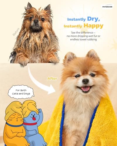 PETHROOM Ultra Absorbent Pet Towel | Quick-Drying, Soft Microfiber Dog & Cat - Image 3