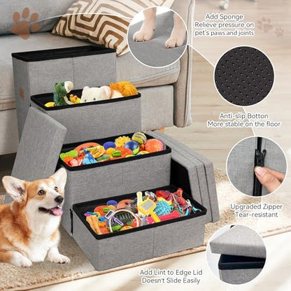 Zerbuger Dog Stairs with Storage - Image 6