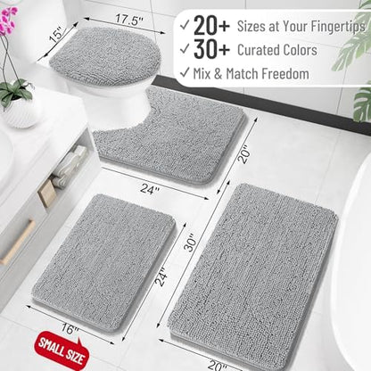 OLANLY Bathroom Rugs 35x24, Extra Soft Absorbent Chenille Bath Rugs - Image 2