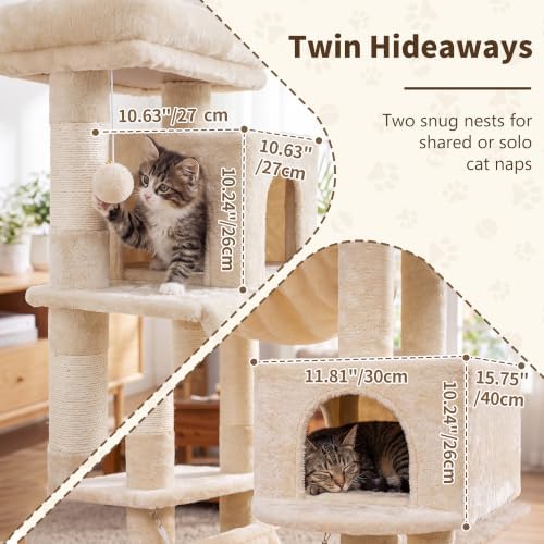 Heybly Cat Tree, 71-Inch-Tall Tower - Image 3