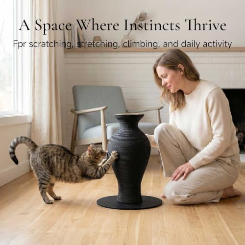 Furrytail Cat Scratching Post, Paper Rope Scratcher - Image 2