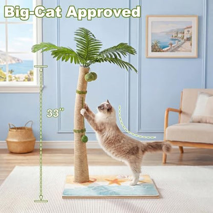 Palm Tree Tall Cat Scratching Post - Image 2