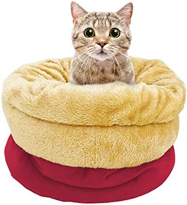 4 in 1 Self Warming Burrow Cat Bed Hideway Sleeping Cuddle Cave - Image 6