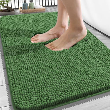OLANLY Bathroom Rugs 34x21, Extra Soft Absorbent Chenille Bath Rugs by OLANLY