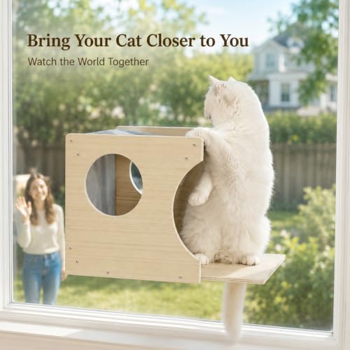 Cat Window Perch，2-Tier Hammock & Hideaway House - Image 5