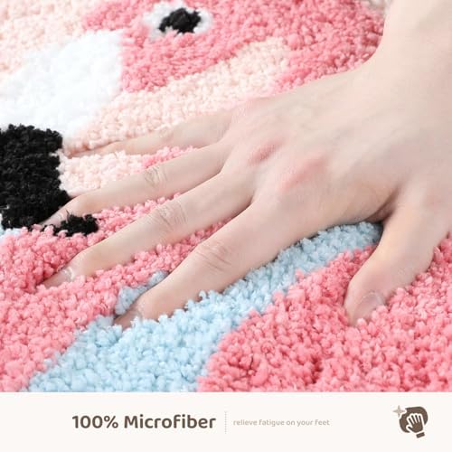 Molesun Flamingo Bath Mat 20x31, Soft Absorbent Microfiber Bath Rugs - Image 6