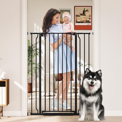 50" Extra Tall Baby Gate No Drilling, Auto Close Dog Gate by Cideny