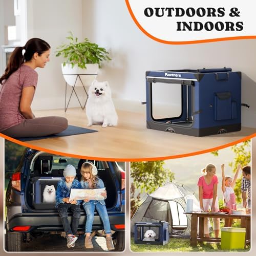 Collapsible Dog Crate: 26 Inch Foldable Soft Sided Dog Crate - Image 7