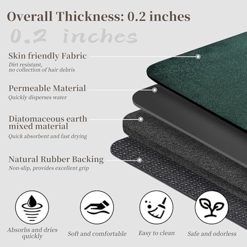 Long Bath Rugs 47x17-Diatomaceous Earth Stone Bath Mats - Image 5