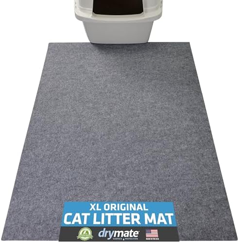 Drymate Cat Litter Box Mat, Litter Trapping Mat, Light Grey, 29x36 XL by Drymate