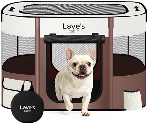 Love's cabin Pet Puppy Dog Playpen, Small Dog Tent Crates Cage Indoor/Outdoor by Lovescabin