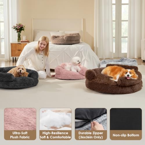 EHEYCIGA 30" Calming Donut Dog Bed - Image 5