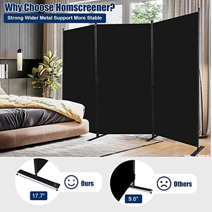 Room Divider 3 Panel-102''Wide, 6FT Room Dividers and Folding Privacy Screen - Image 2