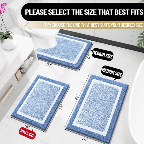 OLANLY Bathroom Rugs 30x20, Soft Absorbent Microfiber Bath Rugs - Image 2