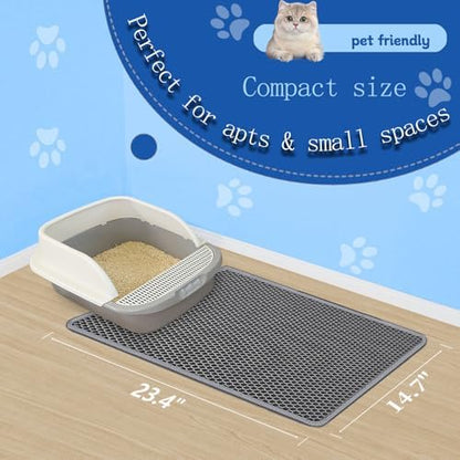 Honeycomb Cat Litter Mat, Double Layer, 23.4"x14.7" - Image 5