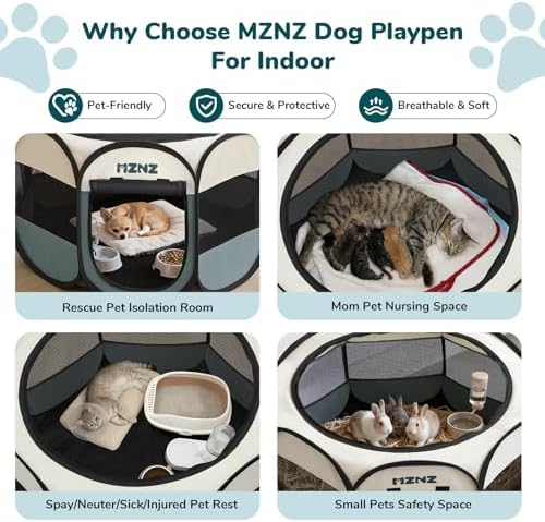 Dog Playpen, Portable Cat Playpen Crate Indoor - Image 3