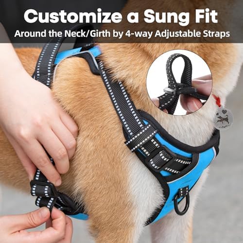 PoyPet No Pull Dog Harness Large, Reflective Vest - Image 4
