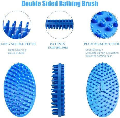 ROPO Double Sided Dog Bath Brush, Pet Grooming Tool - Image 2