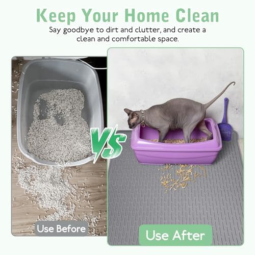 Cat Litter Mat 30" x 21" Waterproof Rubber Litter Box Mat - Image 6