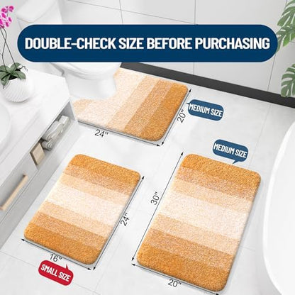 OLANLY Bathroom Runner Rug 47x20, Extra Soft Absorbent Microfiber Bath Rugs - Image 2