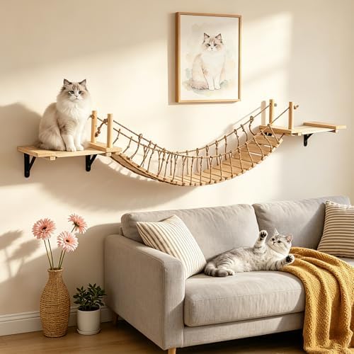 Cat Wall Shelves, Wall Mounted Cat Climber Set - Image 5